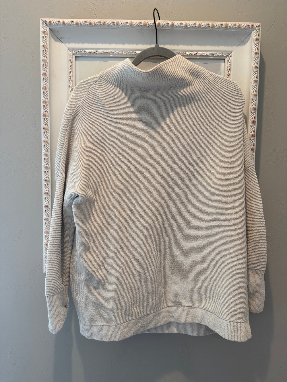 Free People ottoman Cream Ribbed tunic Sweater